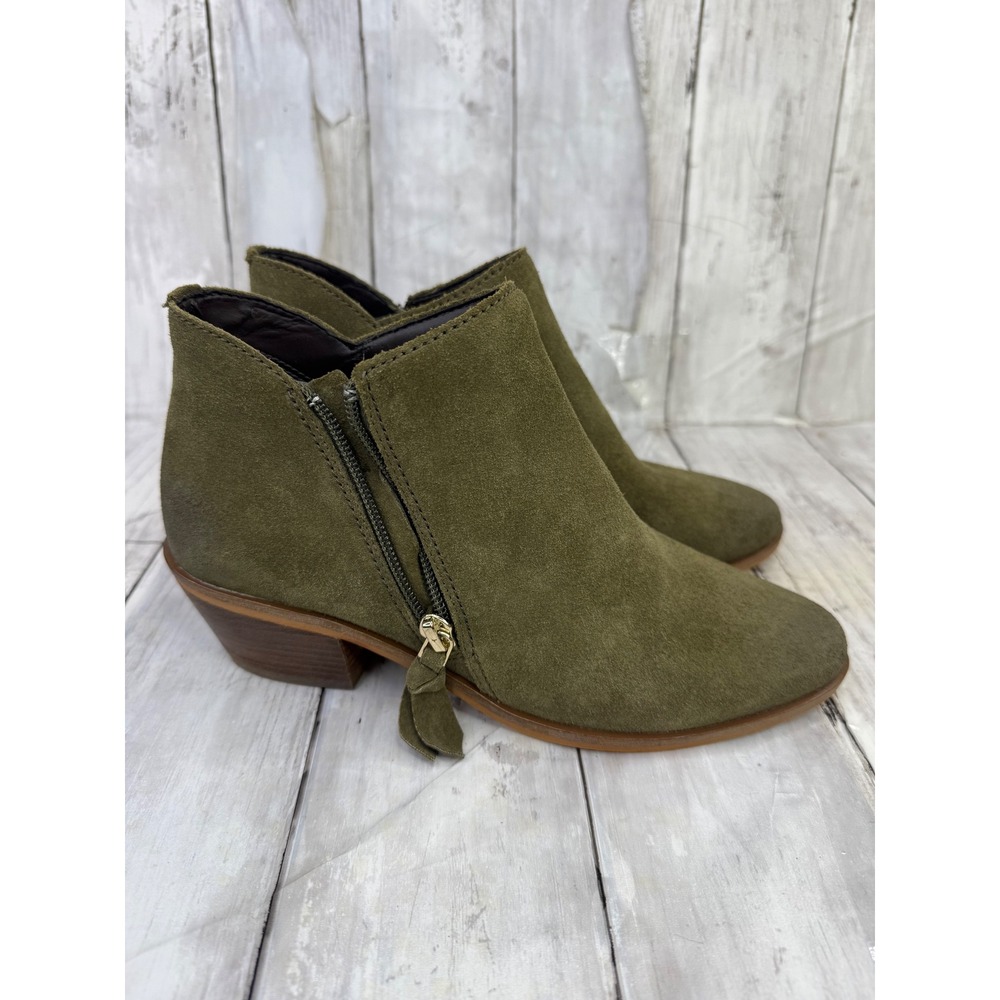 Cole Haan Grandseries Olive Green Suede Ankle Boots W19961 Womens 6B